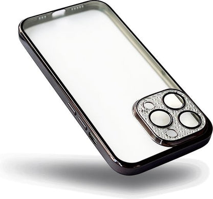 Apple iPhone 13 Pro Hoesje - Zwart - Glitter Back Cover