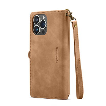 iPhone 15 Hoesje - Sienna Brown - Luxe MagSafe Bookcase met Rits