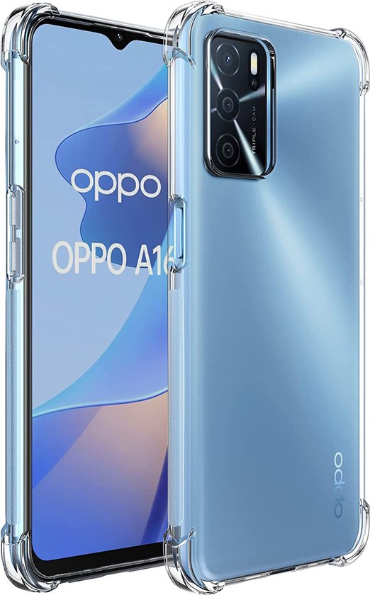OPPO A16 Case - Clear - Shockproof Hybrid Back Cover