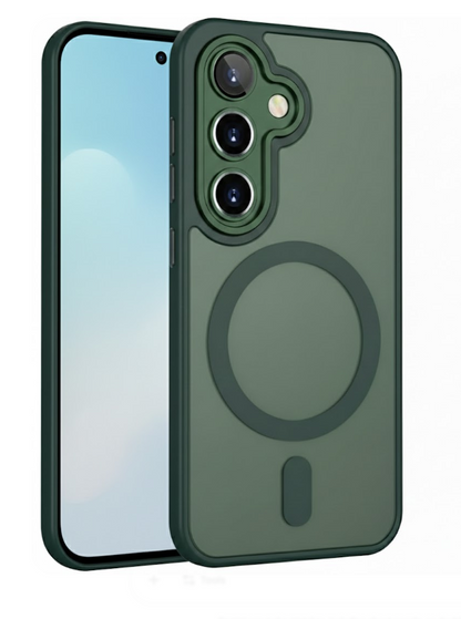 Samsung Galaxy A37 Hoesje - Groen - Matte Armor MagSafe Back Cover