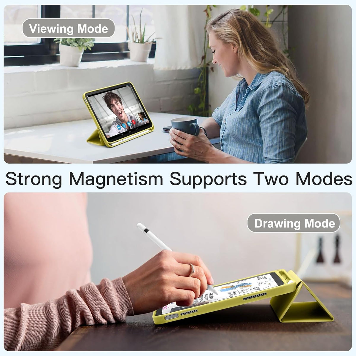 Apple iPad 2025 (11th Gen) Tablethoes - Geel - Smart Cover