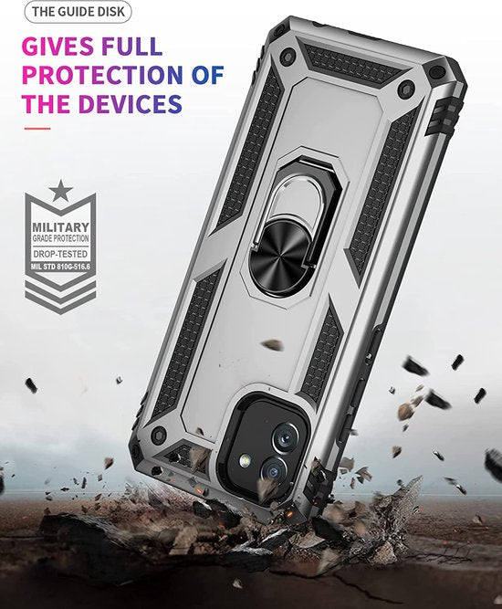 Samsung Galaxy A03 Hoesje - Grijs - Armor Kickstand Back Cover