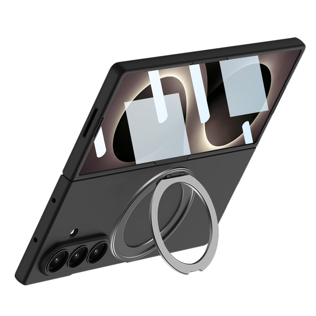 Samsung Galaxy Z Fold8 Ultra Hoesje - Goud - Ringhouder Magsafe Cover met Ingebouwde Screenprotector