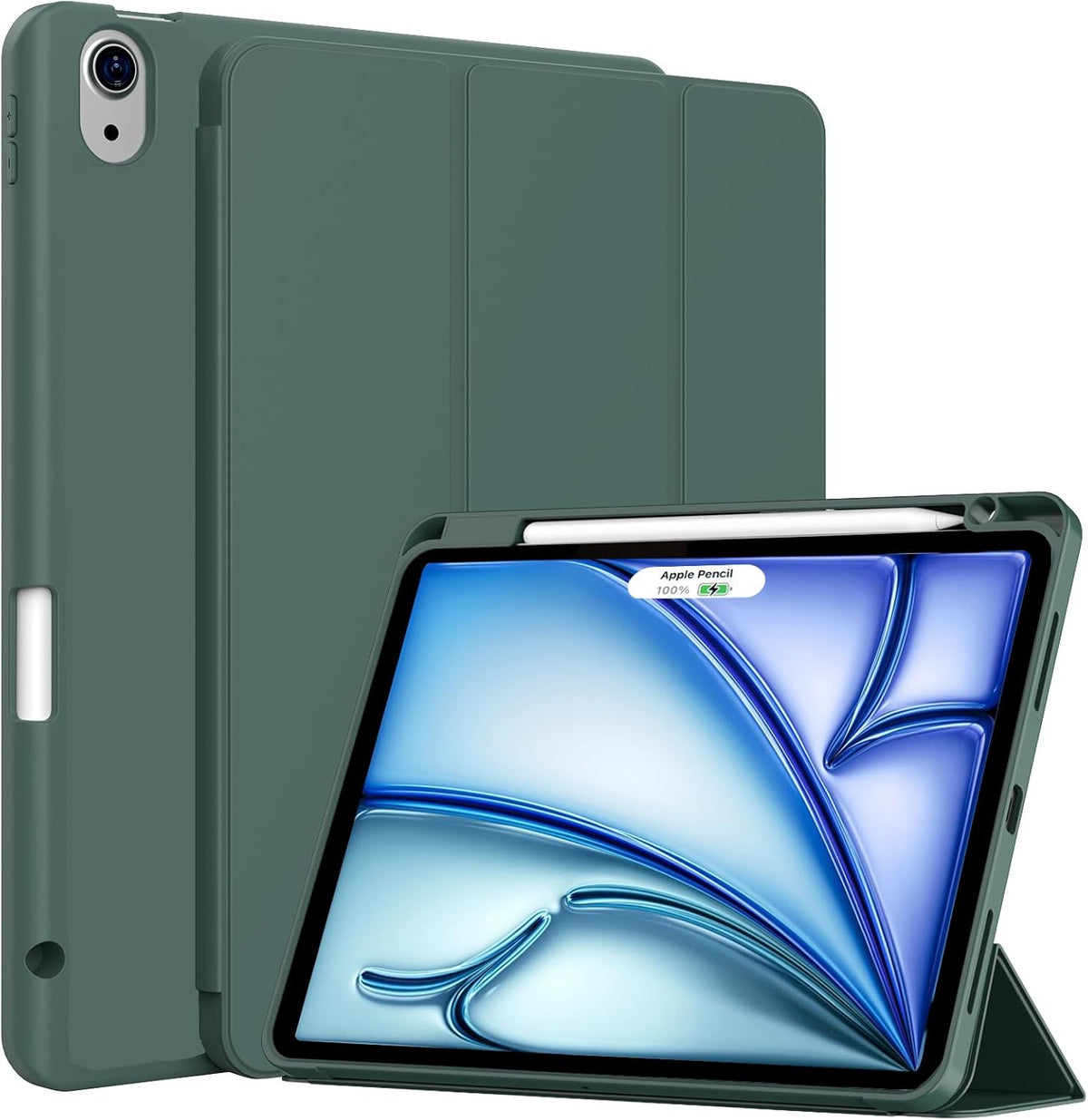 iPad Air 10.9 inch Tablethoes - Groen - Smart Cover met Pennenhouder