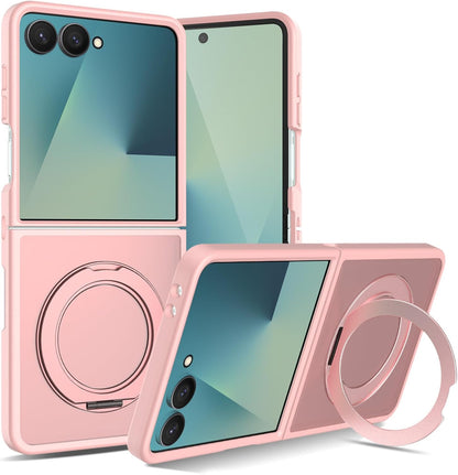 Samsung Galaxy Z Flip8 Case - Pink - Matte Armour MagSafe Back Cover with Kickstand