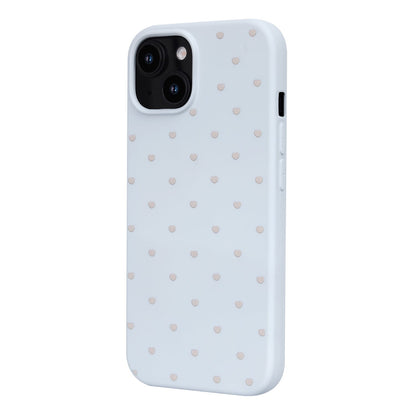 iPhone 15 Hoesje - Blauw - Hartjes Back Cover