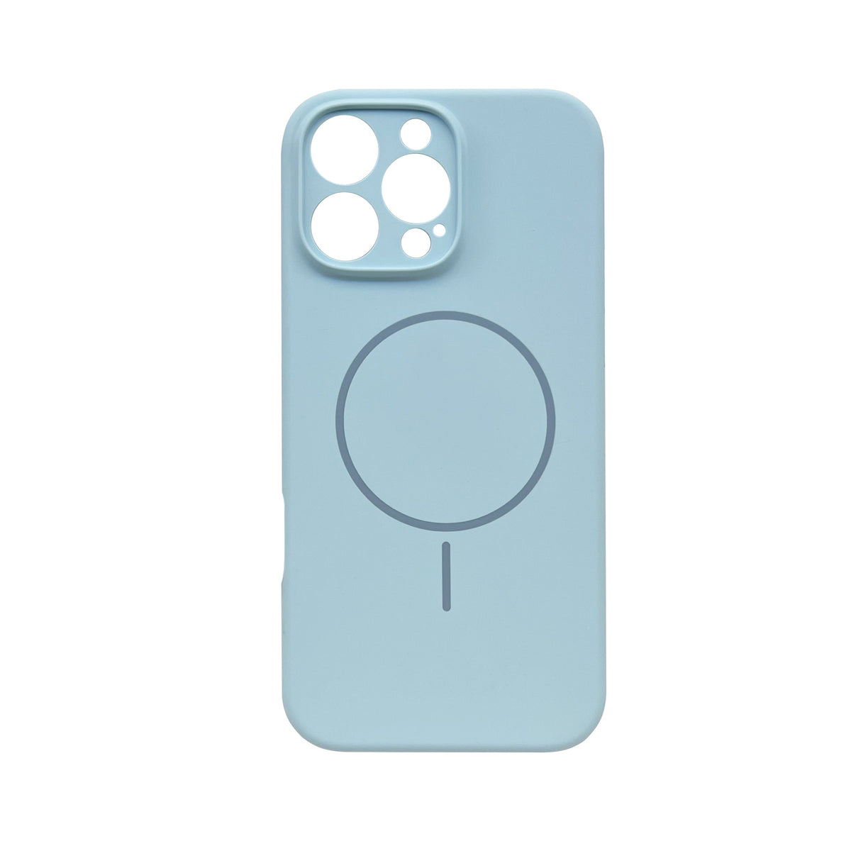 Apple iPhone 16 Pro Hülle - Hellblau - Extra Starke Liquid Silikon MagSafe Backcover mit Magnetring