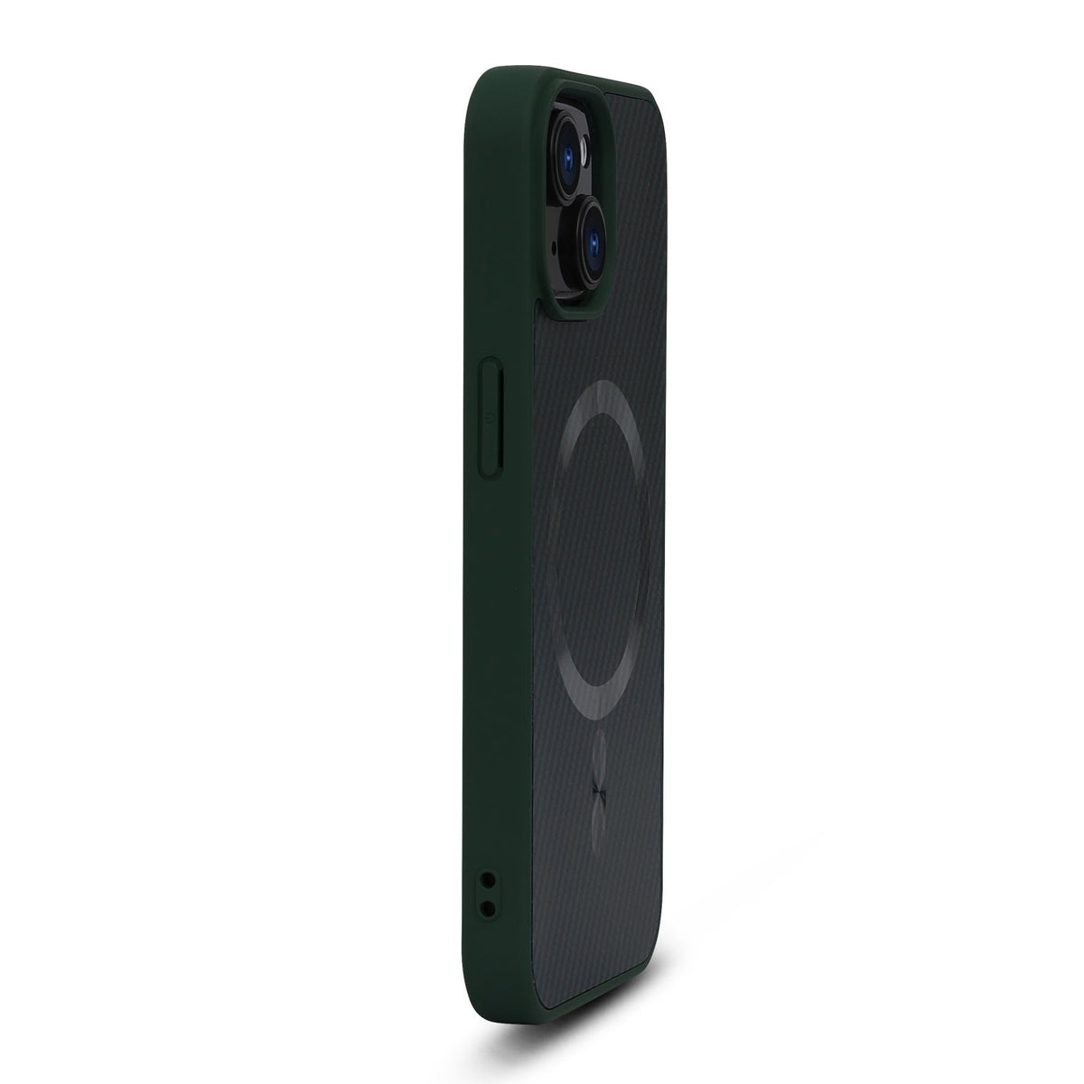Apple iPhone 15 Plus Hoesje - Groen - Carbon MagSafe Back Cover