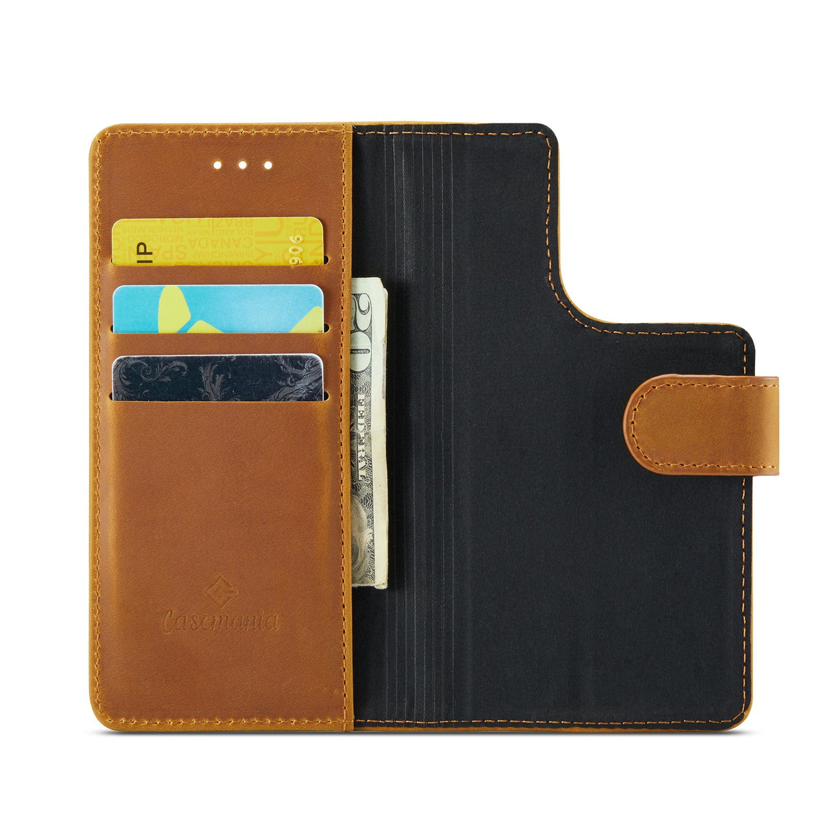 Apple iPhone 15 Plus Hoesje - Sienna Brown - Echt Leren 2 in 1 MagSafe Bookcase