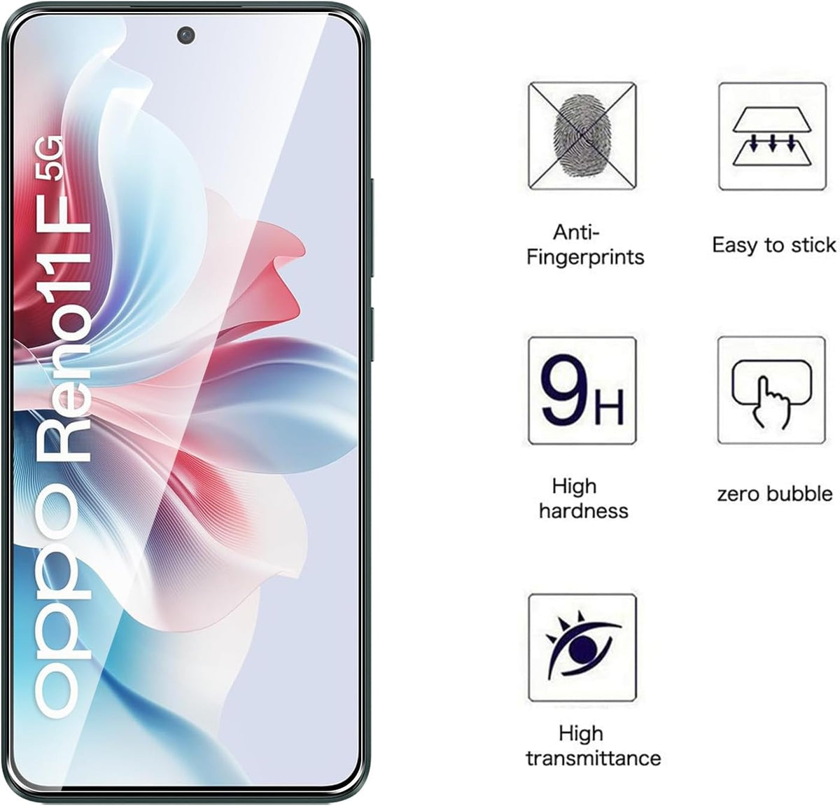 Oppo Reno 11F Panzerglas - Tempered Glass - 2 Stück