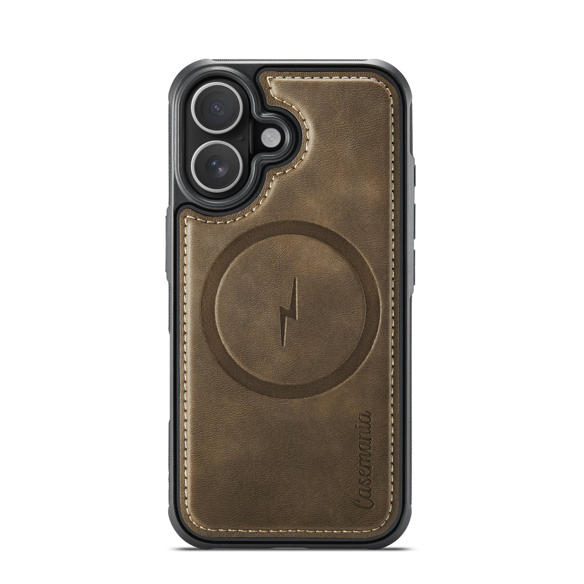 Apple iPhone 17 Case - Sienna Brown - Faux Leather MagSafe Back Cover
