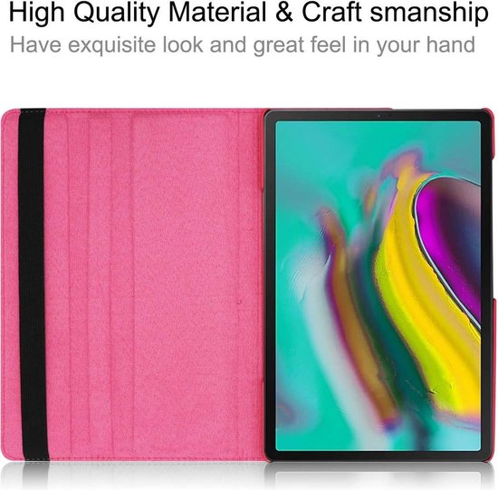 Samsung Galaxy Tab S5e Tablethoes - Roze - Draaibare Bookcase