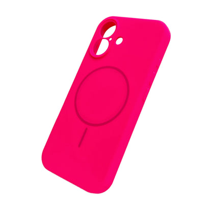 iPhone 17 Hoesje - Neon Roze - Liquid MagSafe Thin Ring Back Cover