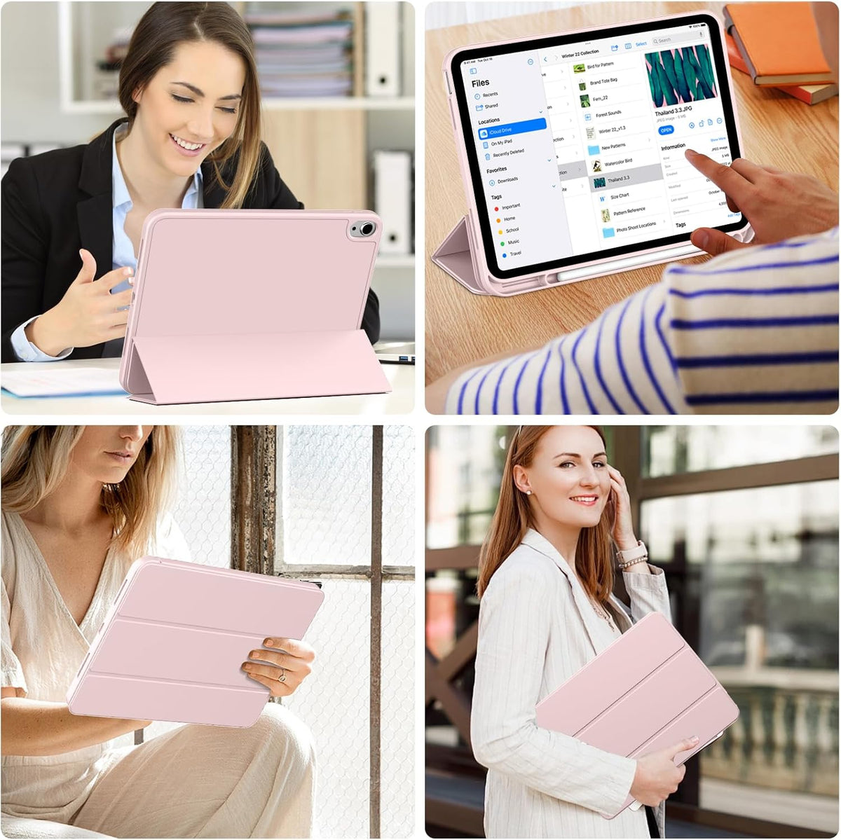 Étui pour tablette Apple iPad 2025 (11e génération) - Rose clair - Smart Cover