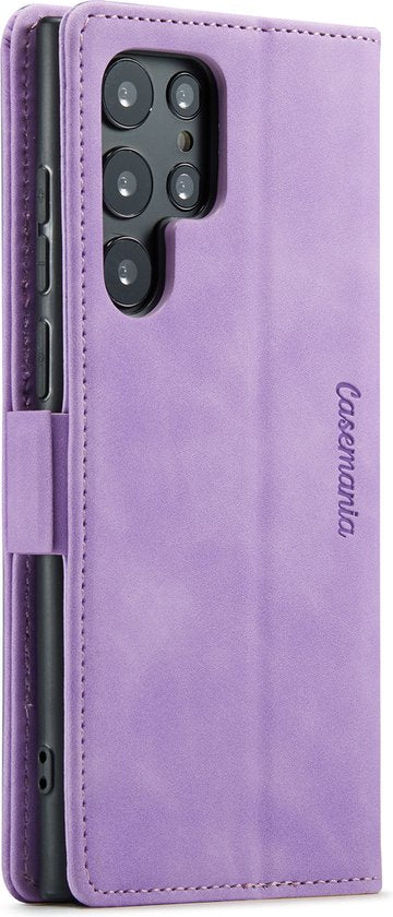 Samsung Galaxy S22 Ultra Hoesje - Bright Lila - Dunne Bookcase