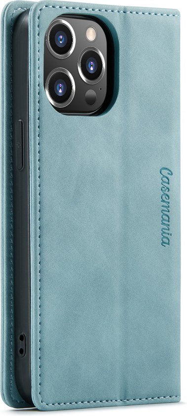 Apple iPhone 13 Pro Hoesje - Aqua Blue - Dunne Bookcase