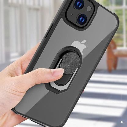 Apple iPhone 13 Mini Hoesje - Zwart - Ring Kickstand Back Cover