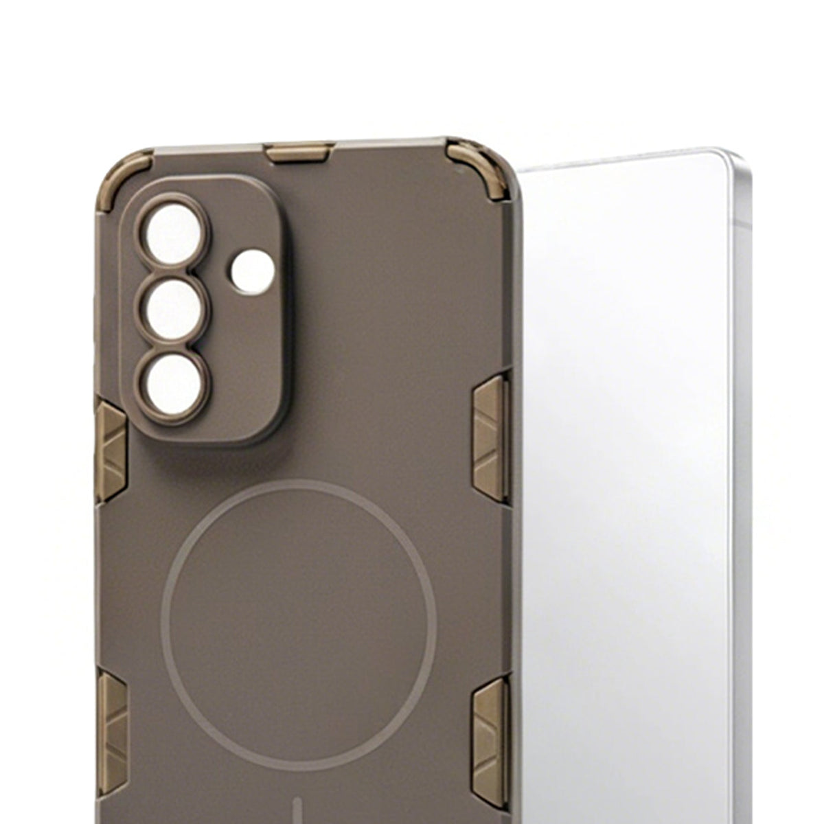 Samsung Galaxy A57 Hoesje - Matte Bruin - Frosted Matte Hardcase MagSafe Back Cover