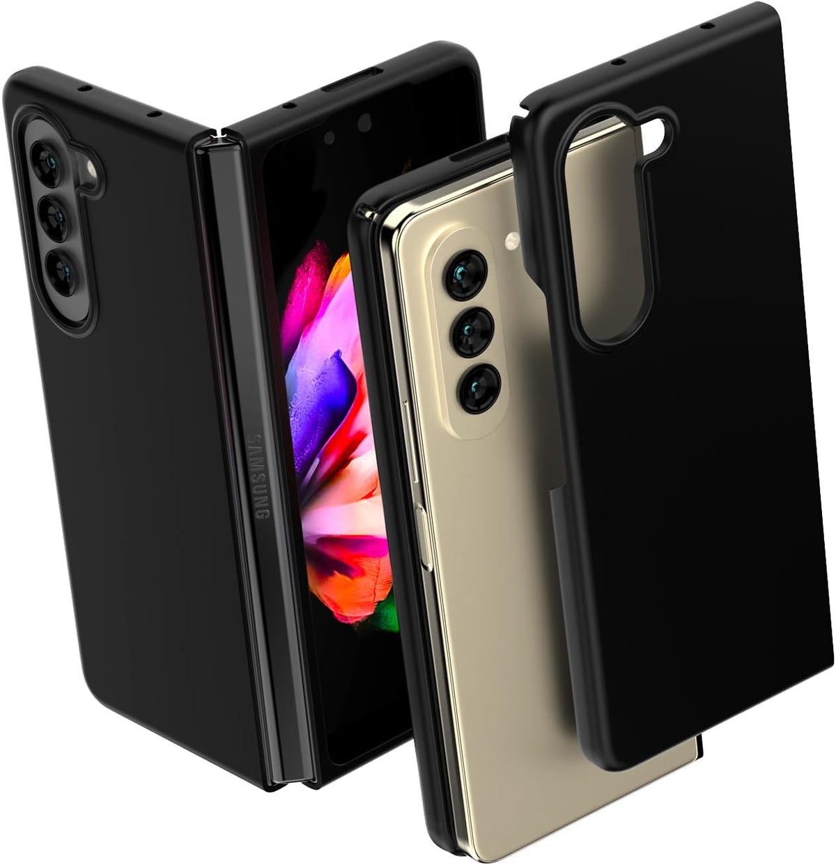 Samsung Galaxy Z Fold 5 Hoesje - Zwart - Siliconen Back Cover