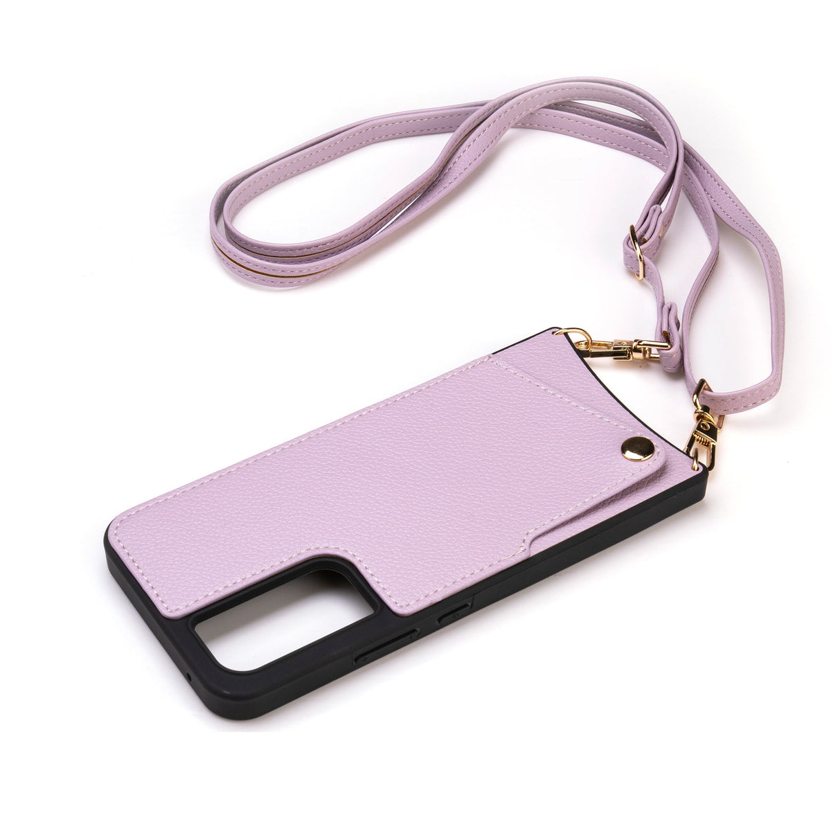 Samsung Galaxy A14 5G Hoesje - Paars - Back Cover met Pols Bandje en Telefoonkoord