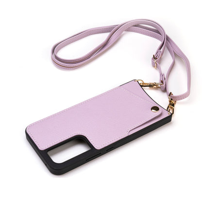 Samsung Galaxy A14 5G Hoesje - Paars - Back Cover met Pols Bandje en Telefoonkoord