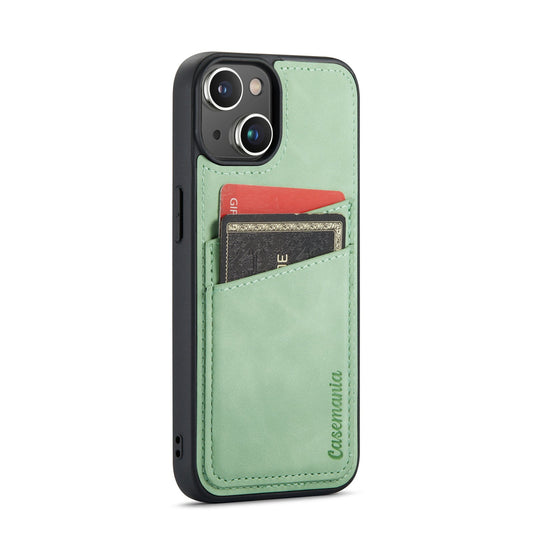 Apple iPhone 14 Hülle - Pistache Green - Backcover mit Kartenfach