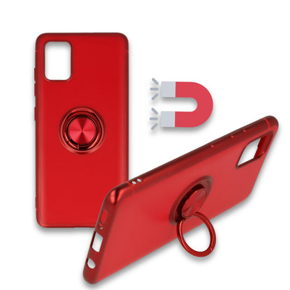 Coque Samsung Galaxy S20 Ultra - Rouge - Étui arrière avec anneau de support en silicone