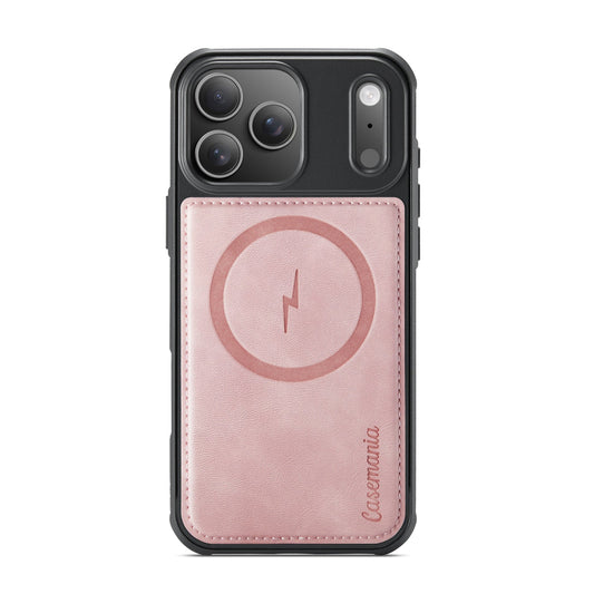 Apple iPhone 18 Pro Max Case - Pale Pink - Faux Leather MagSafe Back Cover
