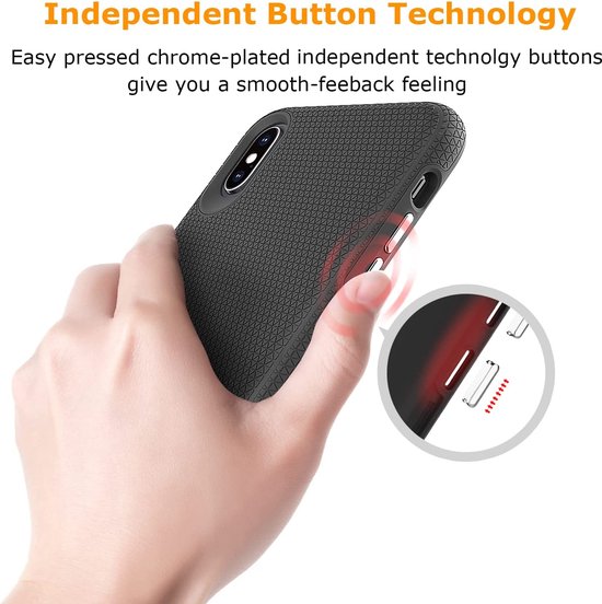 Apple iPhone Xs Max Hülle - Schwarz - Rutschfestes Backcover