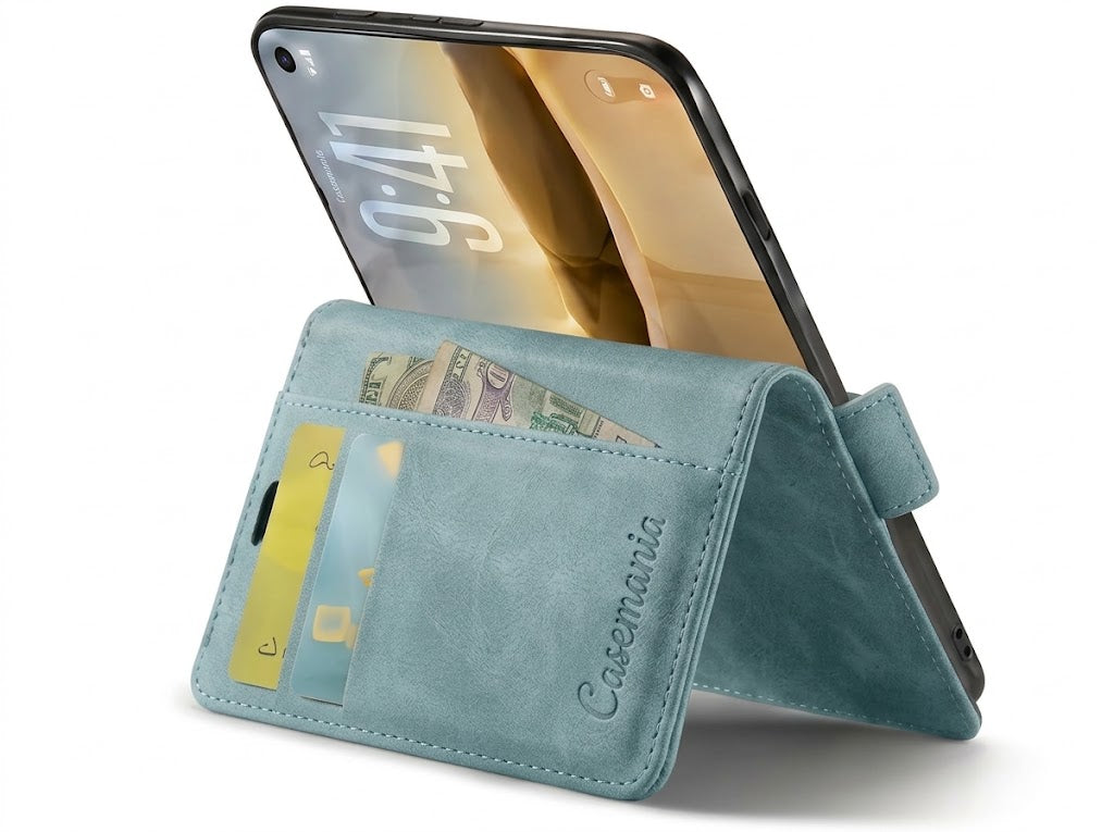 Apple iPhone Duo Hoesje - Aqua Blue - Dunne Bookcase