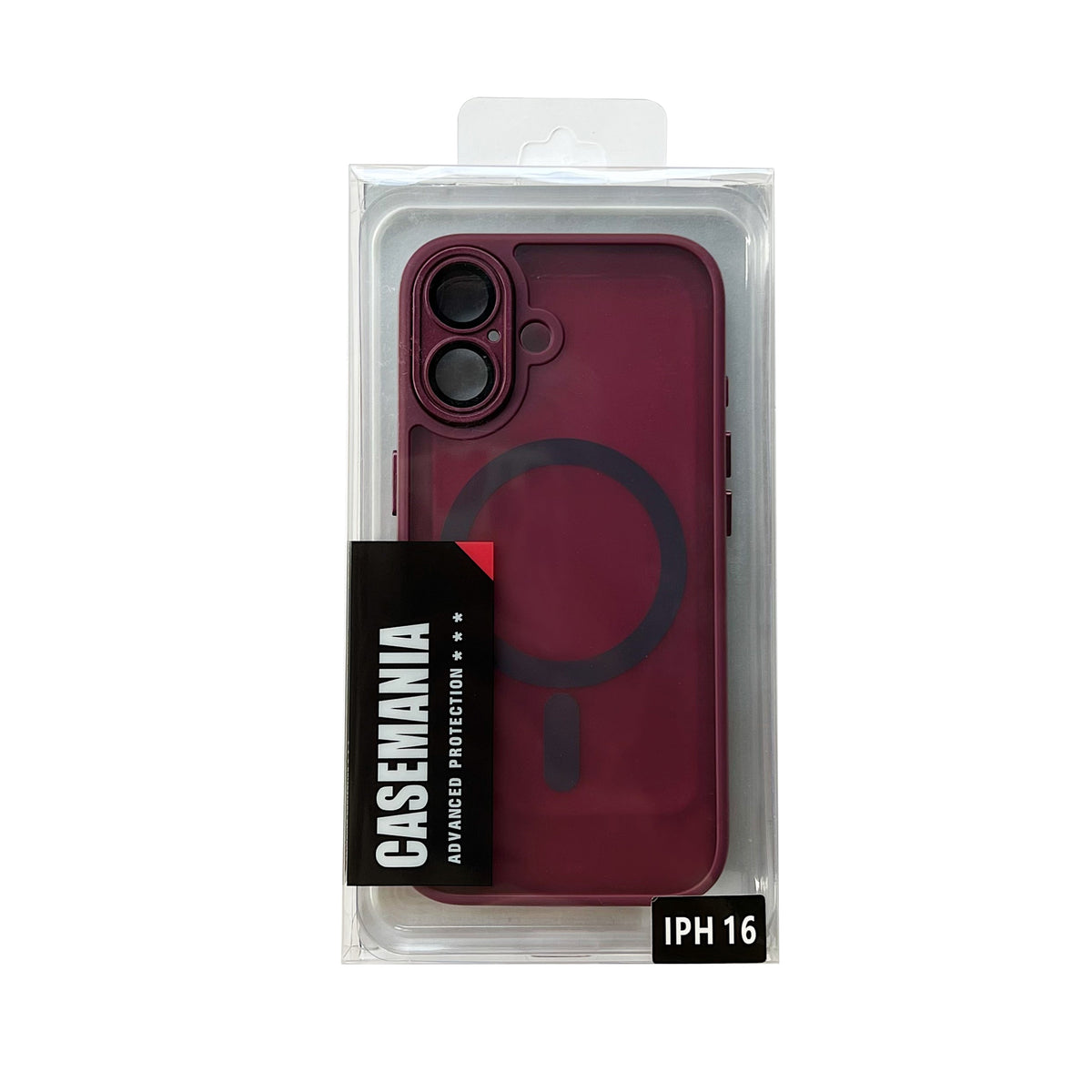 Apple iPhone 16 Hoesje - Bordeaux - Matte Armor MagSafe Back Cover