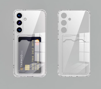 Samsung Galaxy S26 Hoesje - Transparant - Siliconen Back Cover met Pasjeshouder