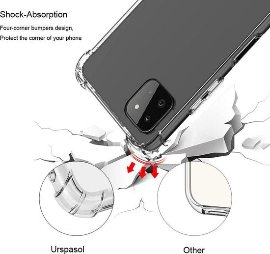 Samsung Galaxy A22 5G Hoesje - Transparant - Anti-Shock Back Cover