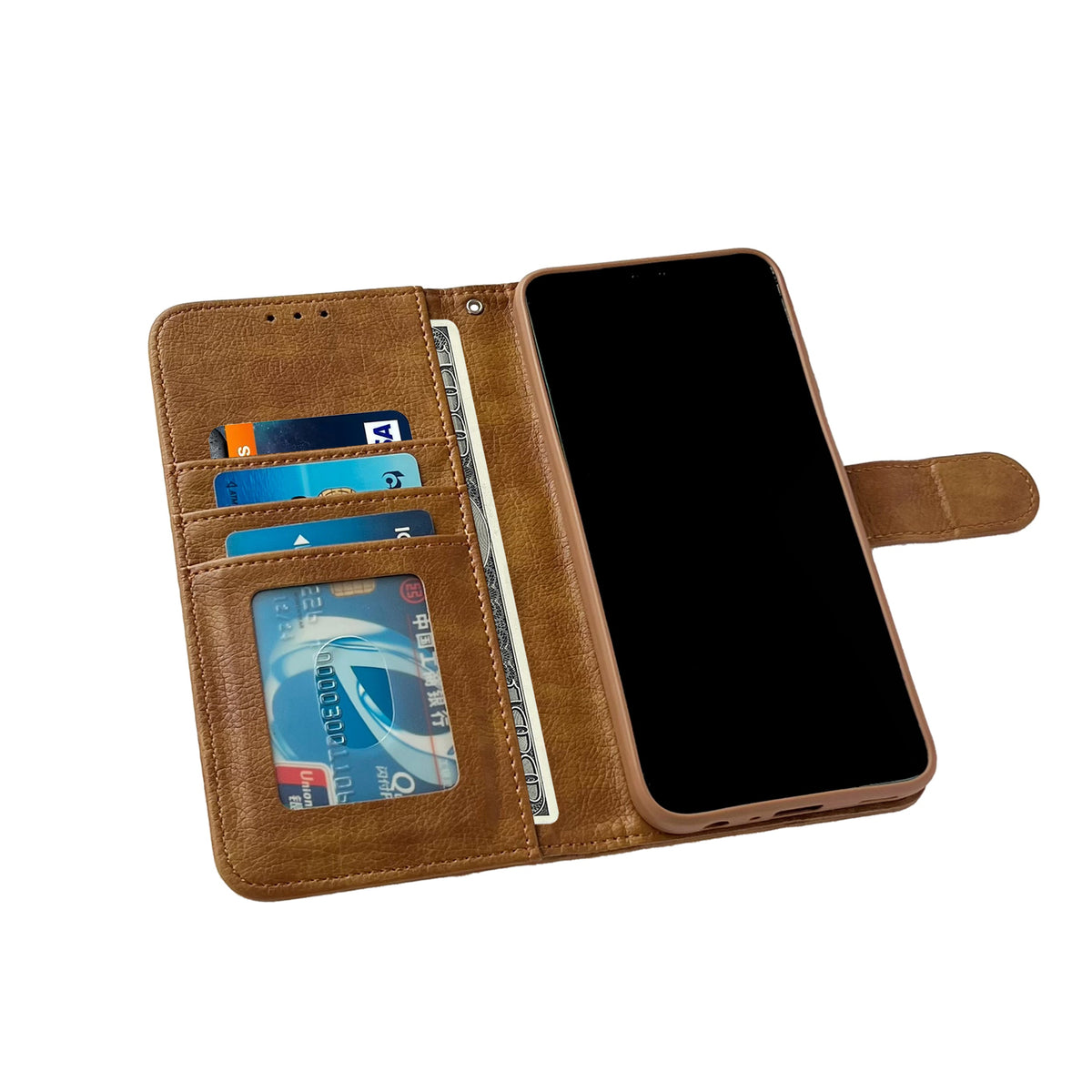 iPhone 16e Hoesje - Bruin - Luxe Bookcase