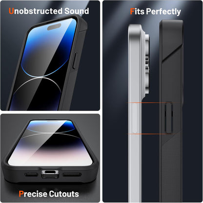 Apple iPhone 16 Pro Hoesje - Zwart - Armor Back Cover