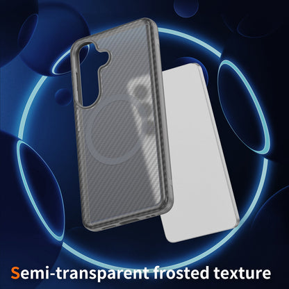 Samsung Galaxy S26 Plus Hoesje - Grijs - Carbon MagSafe Back Cover