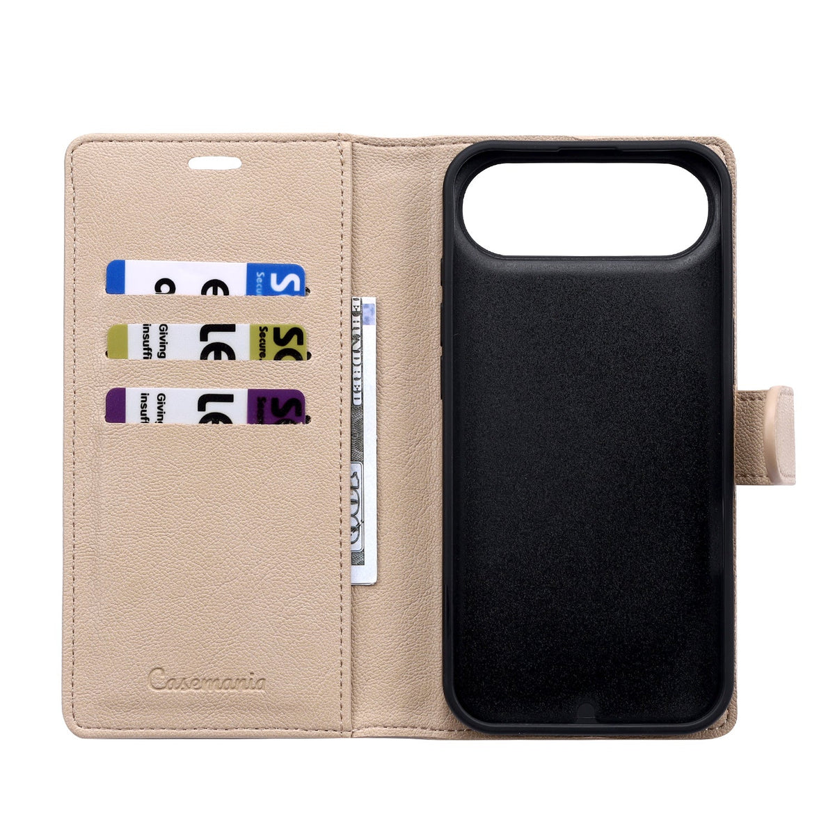 Apple iPhone Air Hoesje - Soft Beige - 2 in 1 MagSafe Bookcase