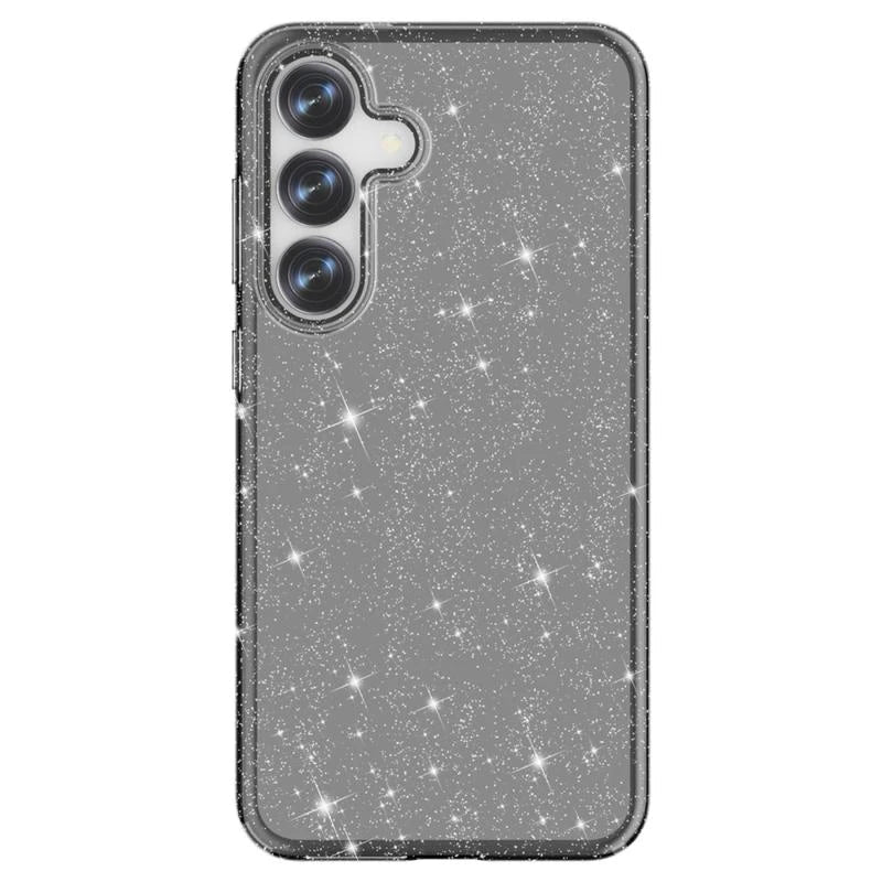 Samsung Galaxy S25 Hoesje - Zwart - Glitter Back Cover