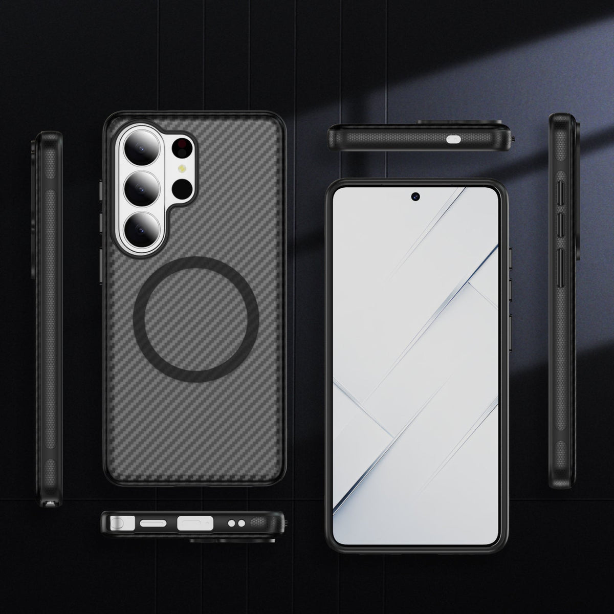 Samsung Galaxy S26 Ultra Hoesje - Zwart - Carbon MagSafe Back Cover