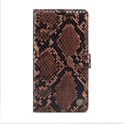 Apple iPhone XR Hoesje - Bruin - Slangen Bookcase