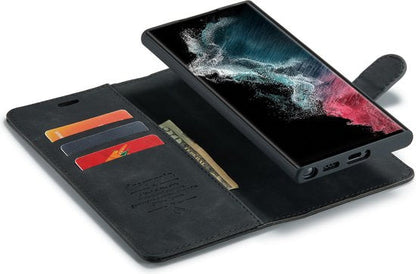 Samsung Galaxy S22 Ultra Hoesje - Charcoal Gray - 2 in 1 Bookcase