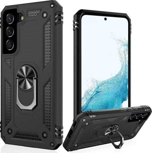 Samsung Galaxy S22 Plus Hülle - Schwarz - Armor-Ständer-Backcover