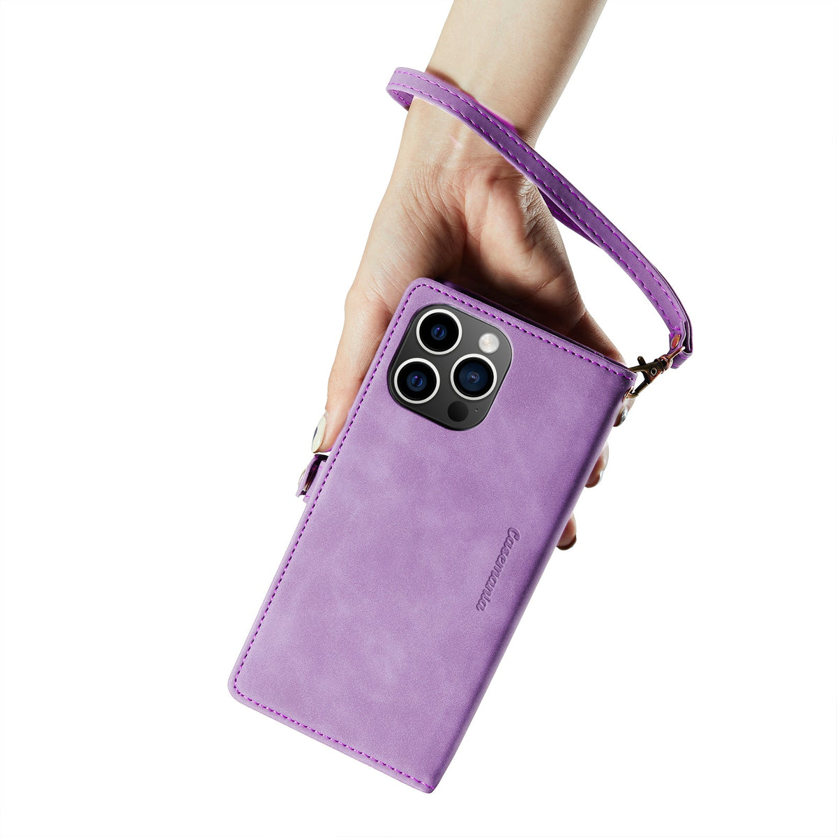 Apple iPhone 15 Plus Hoesje - Pastel Pink - Luxe MagSafe Bookcase met Rits en Telefoonkoord