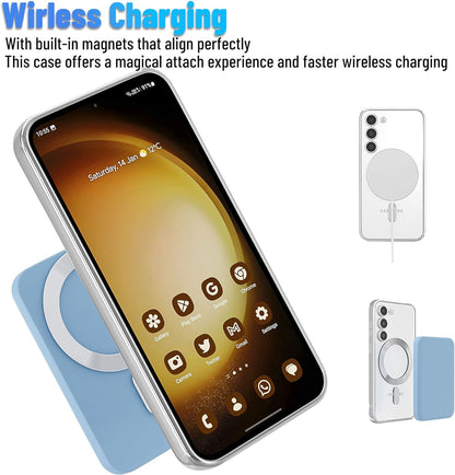 Samsung Galaxy S23 FE Hoesje - Zilver - Siliconen MagSafe Back Cover