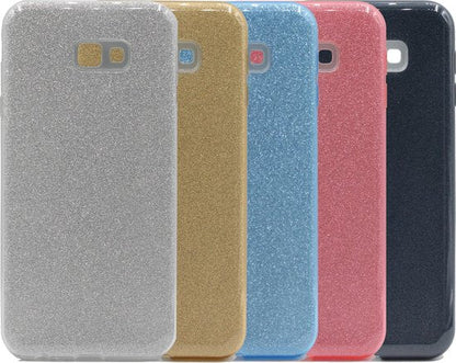 Samsung Galaxy J4+ (2018) Hoesje - Goud - Glitter Back Cover