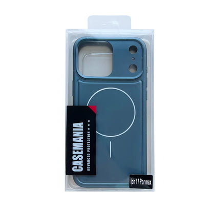 Apple iPhone 18 Pro Max Hoesje - Metallic Blauw - Matte Siliconen MagSafe Back Cover