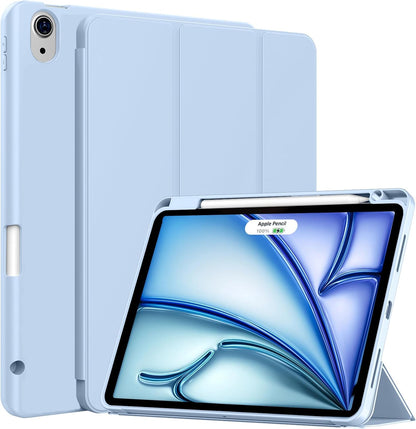 Apple iPad Air 11 (2024) Tablethoes - Blauw - Pen Slot Smart Cover