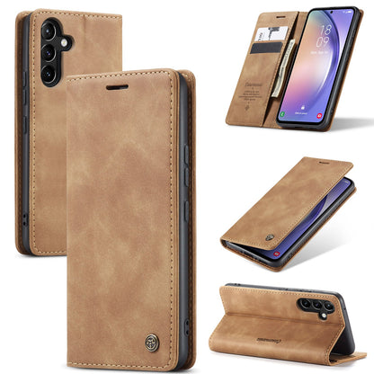 Samsung Galaxy S24 Hoesje - Sienna Brown - Dunne Bookcase
