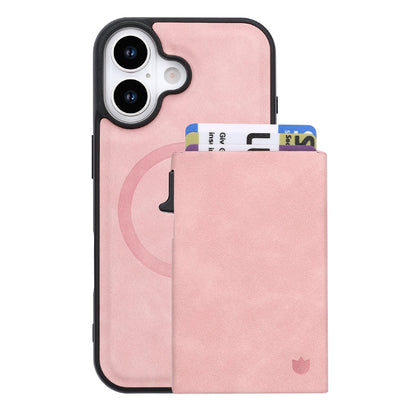 Apple iPhone 17 Hülle - Pale Pink - MagSafe Backcover mit ausziehbarem Kartenfach