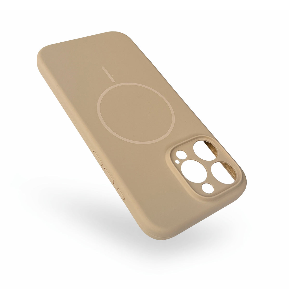 Apple iPhone 16 Pro Max Hoesje - Zand Beige - Liquid Siliconen MagSafe Back Cover